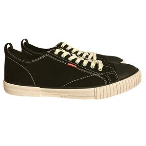 Levis Sneakers Shoes Mens 12 Black Anikin Low Top Lace Up Comfort 51036101A1